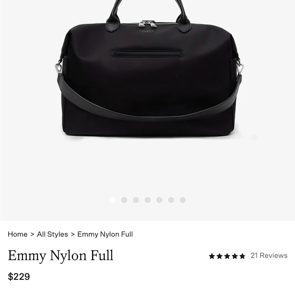Mina Baie Emmy Black Nylon Diaper Bag